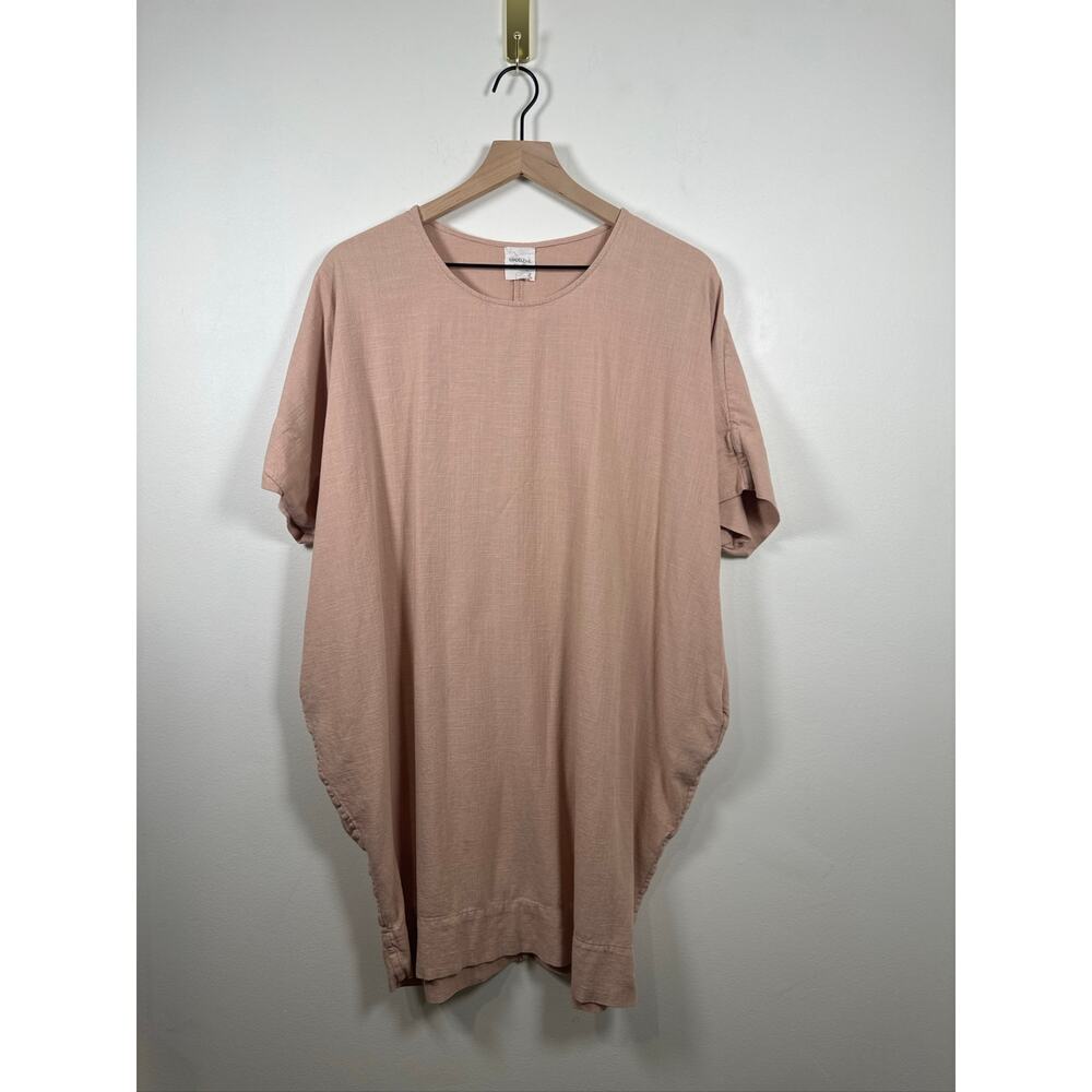 MADELEINE Studio 18 Cotton Linen Blend Oversized Slouchy Dress - Blush Pink, L